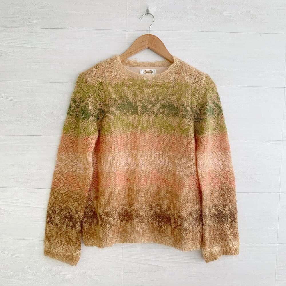 Talbots Petites - Brown pink mohair sweater, M